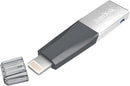 Memoria USB SanDisk IXpand Mini, 64GB, USB 3.0, Gris/Plata