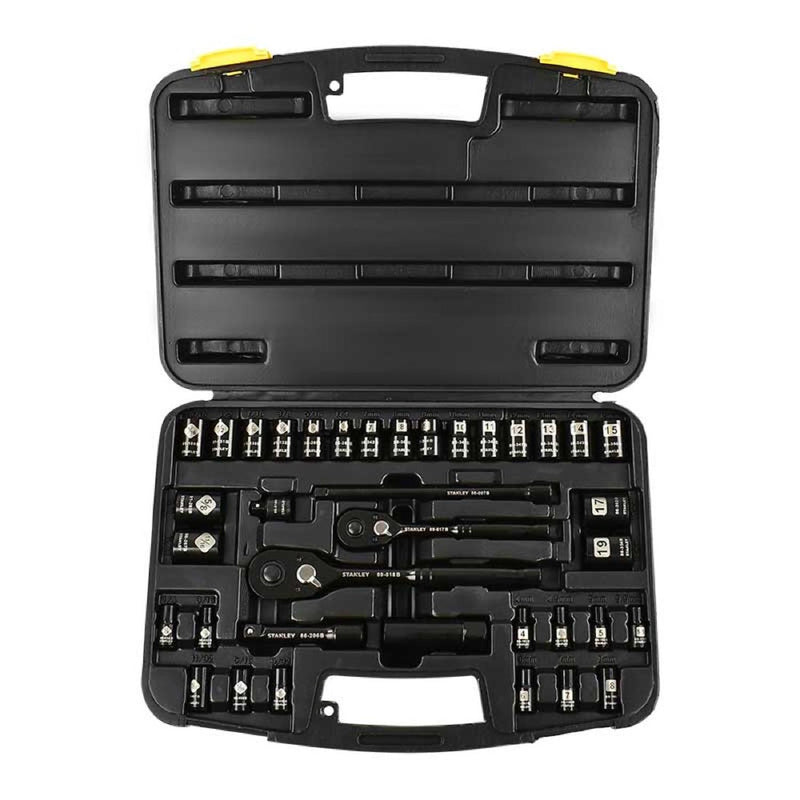 Juego de Herramientas Mecánicas STANLEY de Cromo Negro 37PZ