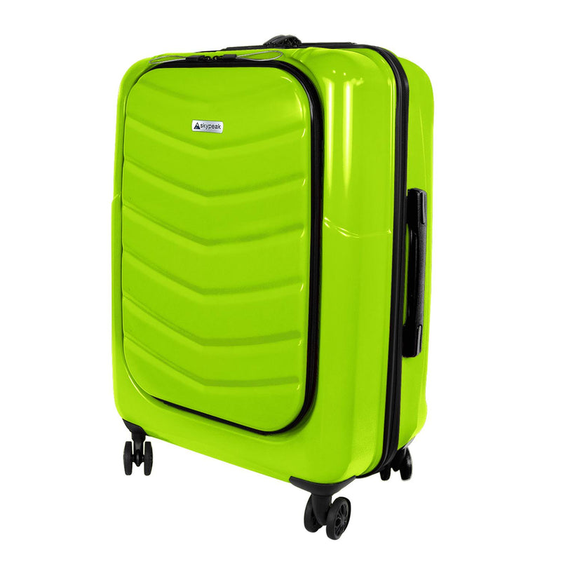 Maleta Rígida 24'' Skypeak Pearl Color Verde Con Candado TSA