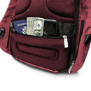 Mochila Backpack Skypeak Antirrobo Roja de 15,6" con funda repelente al agua y puerto USB de carga.