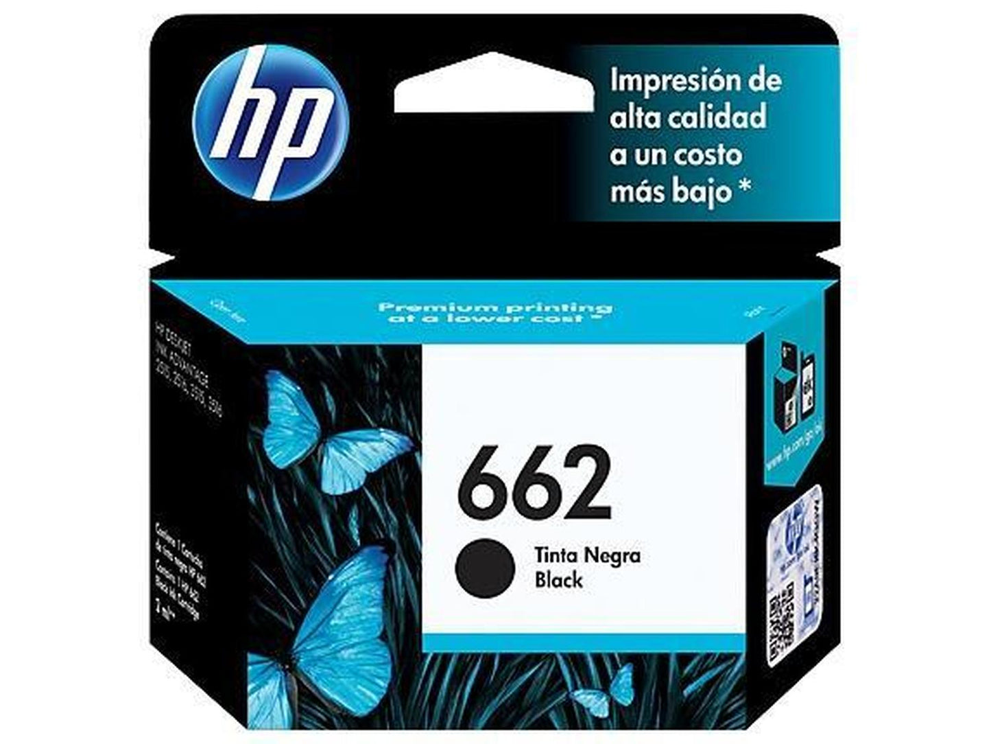 Cartucho HP 662 Negro, 120 Páginas