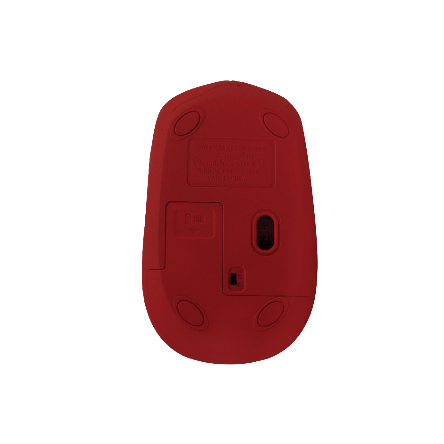 Mouse Inalambrico Perfect Choice, Rojo Mate /PC-045045