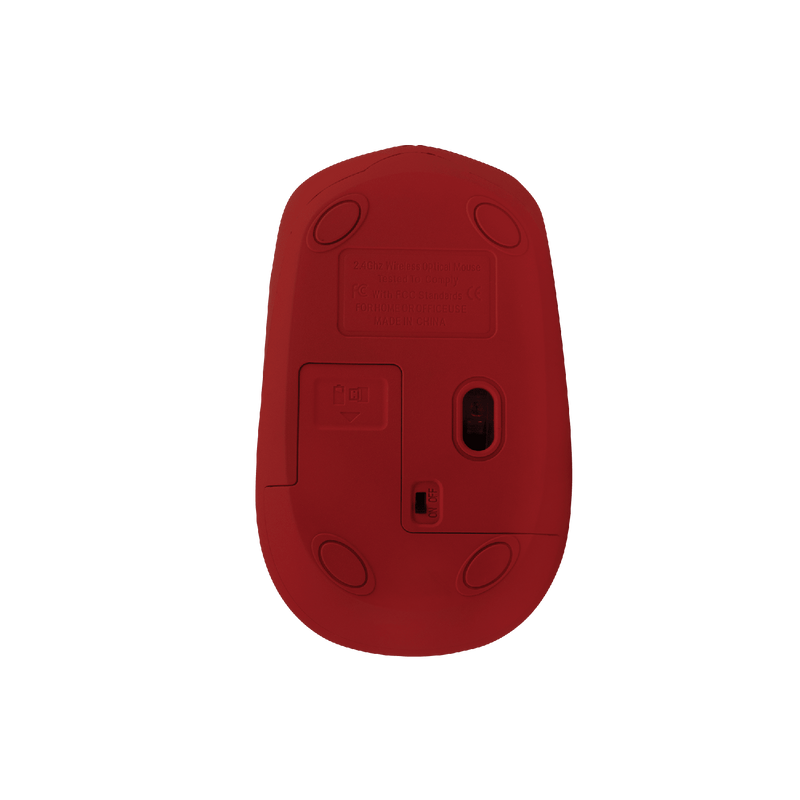 Mouse Inalambrico Perfect Choice, Rojo Mate /PC-045045