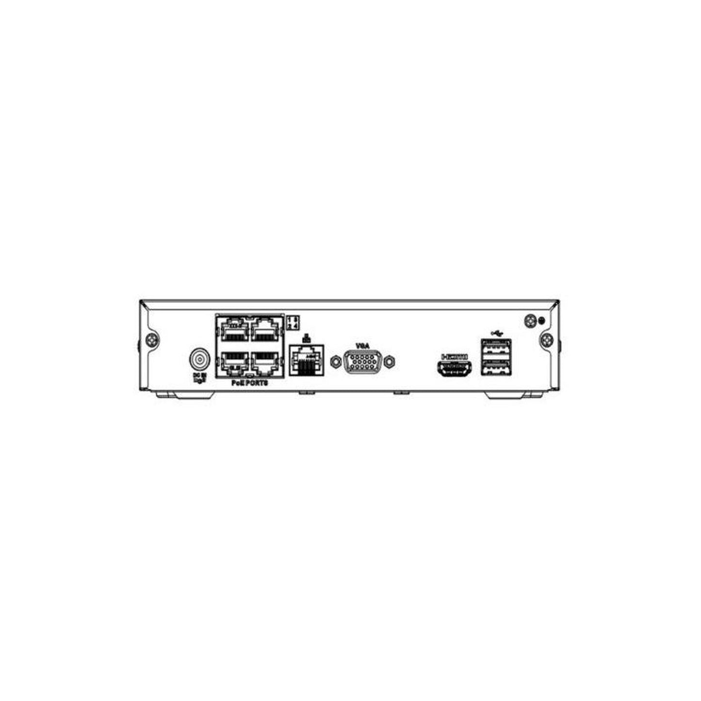 Dvr Dahua Ezip/4canales Ip/h265+/4puertos/6 Mp/nvr1b04hc4p