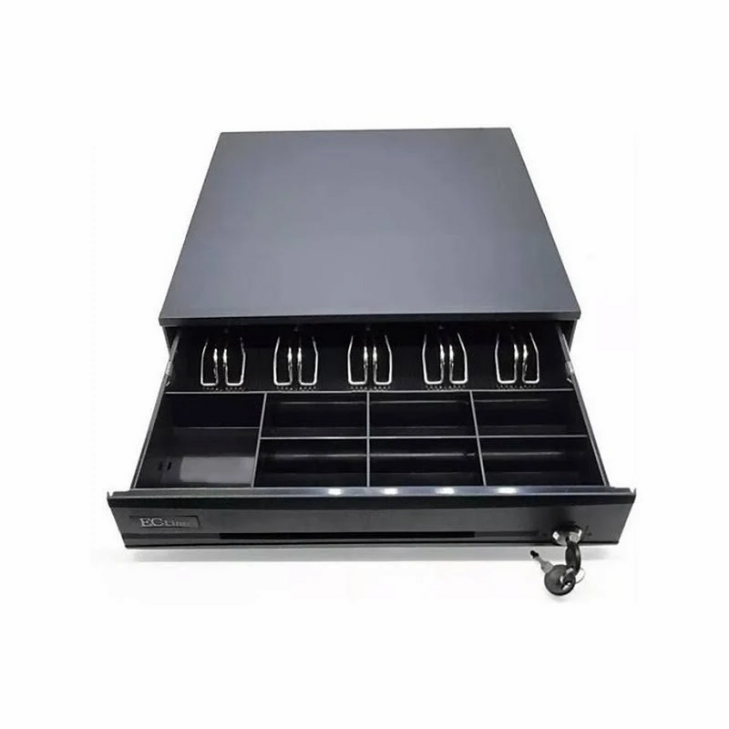 Cajón de Dinero EC Line Elegance con Llave RJ-11 Negro