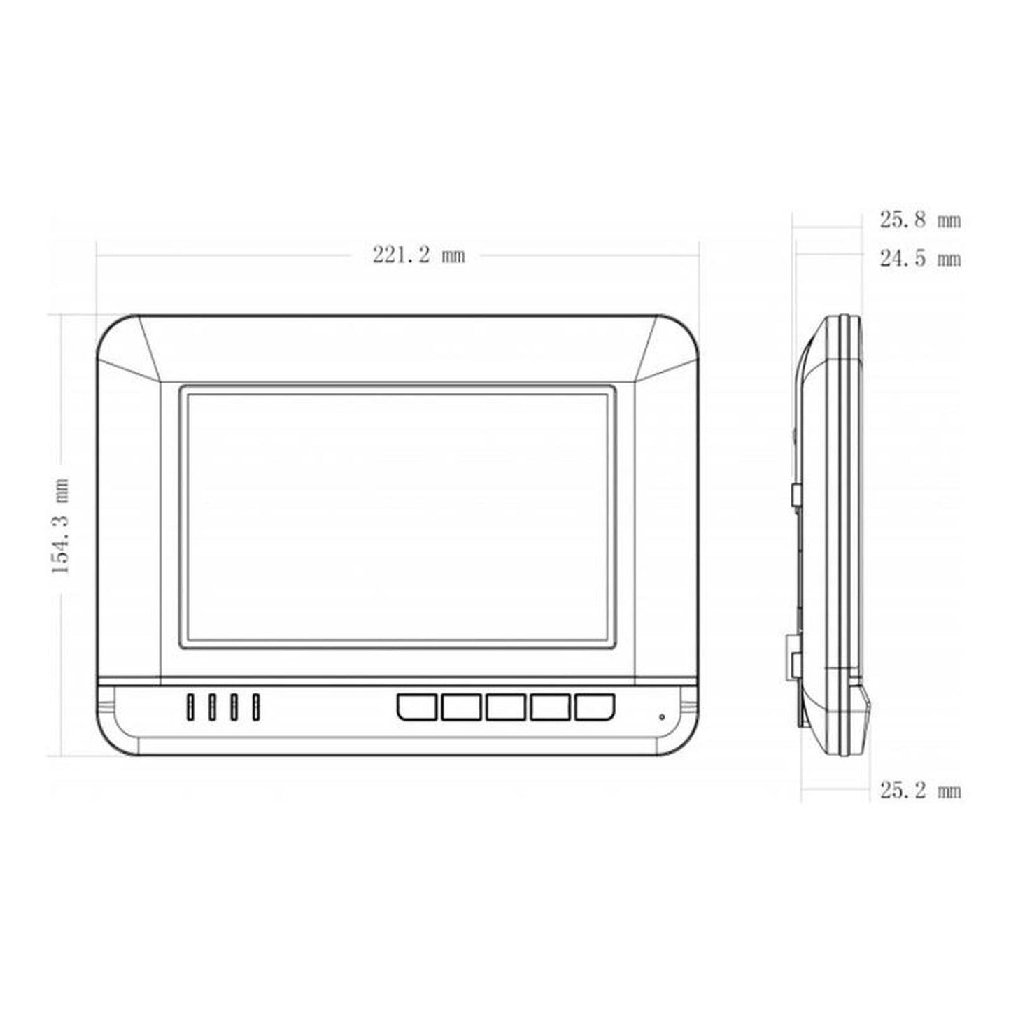 Dahua Monitor Videoportero/7puLG/4gb/8sensores/dh-vth1520a