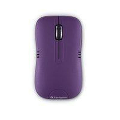 Mouse Verbatim Óptico 99781, RF Inalámbrico, USB, 1200DPI, Púrpura