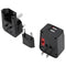 CyberPower Adaptador de Energía World Travel, Entrada 100 - 250V, 2x USB, Negro