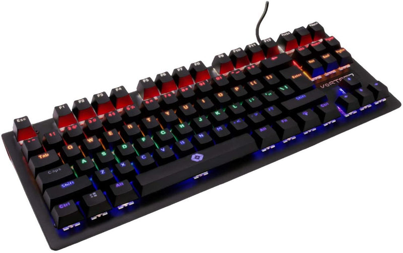 Teclado Gamer Vortred Alpha RGB, Mecánico, Alámbrico, Negro