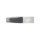 Memoria USB SanDisk IXpand Mini, 64GB, USB 3.0, Gris/Plata
