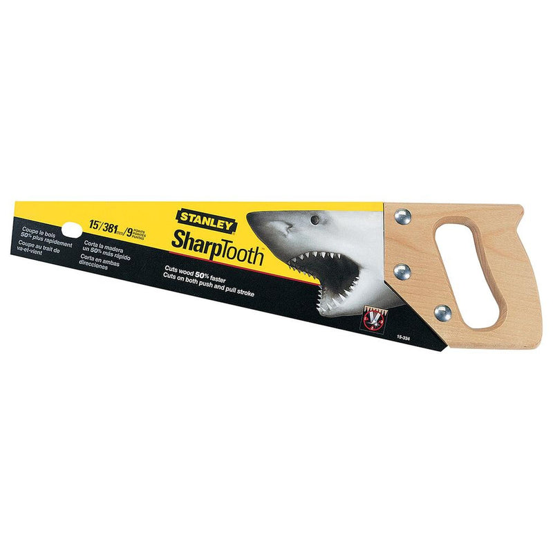 Serrucho SharpTooth de 15 Pulg 9 DPI Stanley 15-334