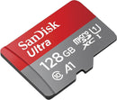 Memoria Flash SanDisk Ultra A1, 128GB MicroSDXC Clase 10, con Adaptador