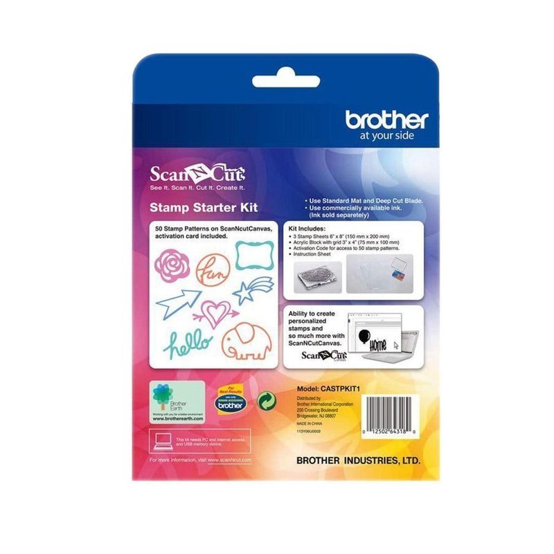 Kit de Inicio para Sellos CASTPKIT1 Brother, sellos personalizados, 50 patrones de sellos, compatibl
