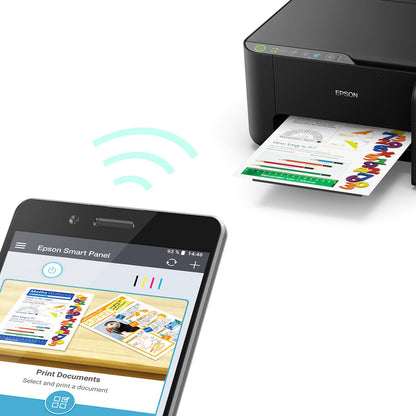 Impresora a color multifunción Epson EcoTank L3250 con wifi negra