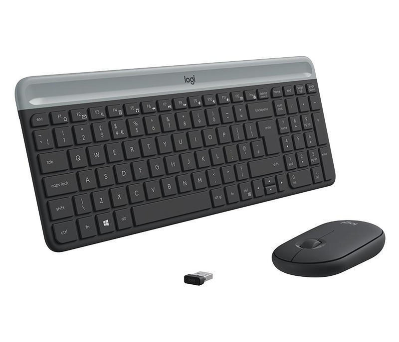 Kit de Teclado y Mouse Logitech MK470, RF Inalámbrico, USB, Negro/Grafito (Español)