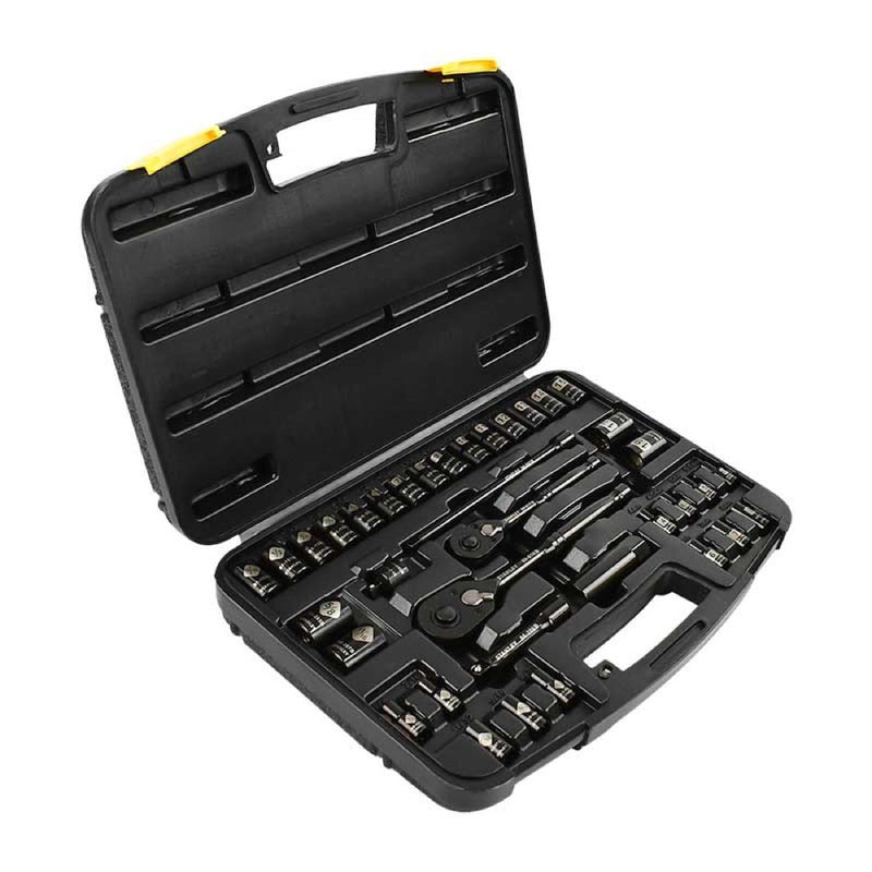 Juego de Herramientas Mecánicas STANLEY de Cromo Negro 37PZ