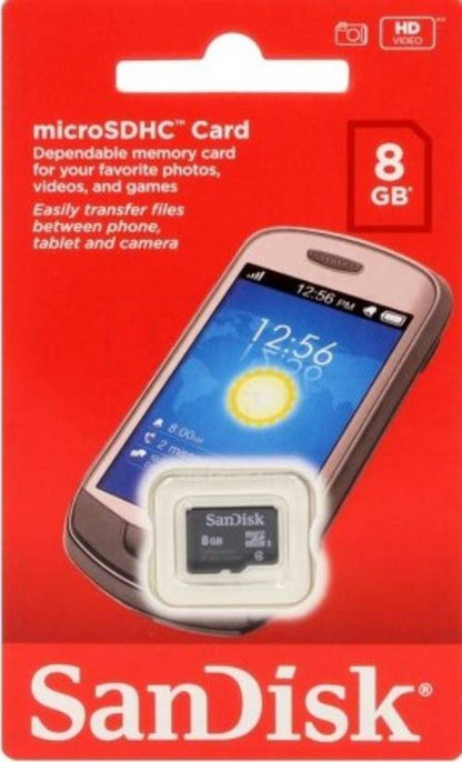 Memoria Flash SanDisk, 8GB microSD Clase 4