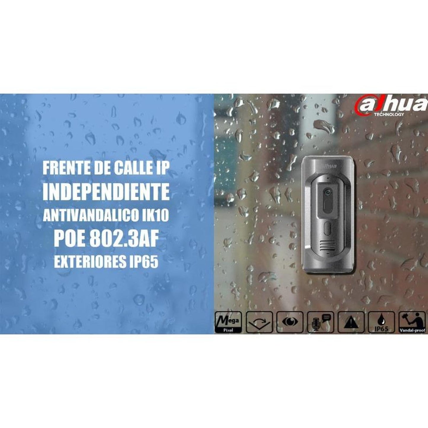 Video Portero Dahua 2 Mp /p2p/ Antivandálico Ik10/vto2101ep