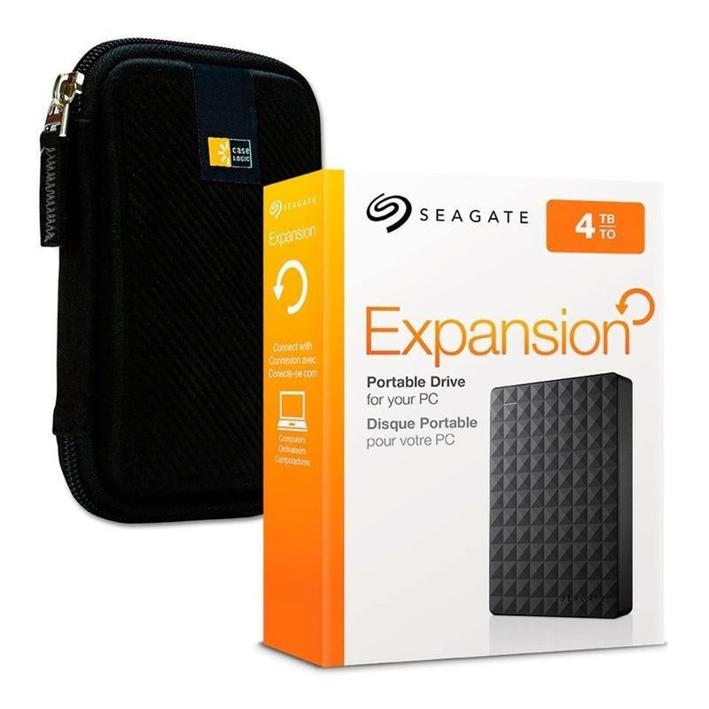 Disco Duro Externo 4tb Seagate+Estuche De Regalo Caselogic