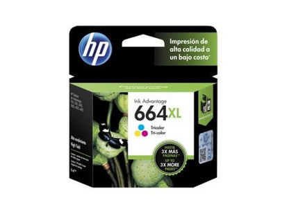Cartucho HP 664XL Alto Rendimiento Tricolor, 330 Páginas