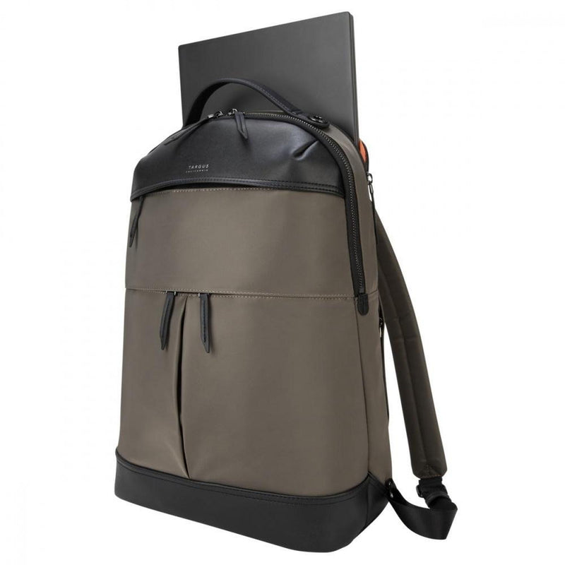 Targus Mochila de Polipiel/Nylon Newport para Laptop 15", Oliva