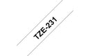Cinta Brother TZE231 Negro en Blanco, 12mm x 8m