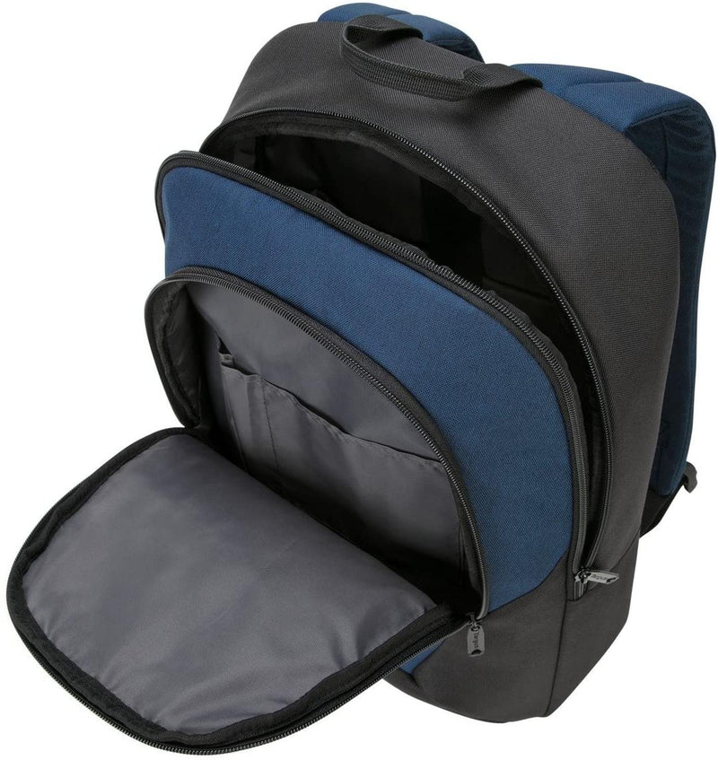 Targus Mochila Essential para Laptop 16", TSB87501DI, Poliéster, Color Negro y Azul