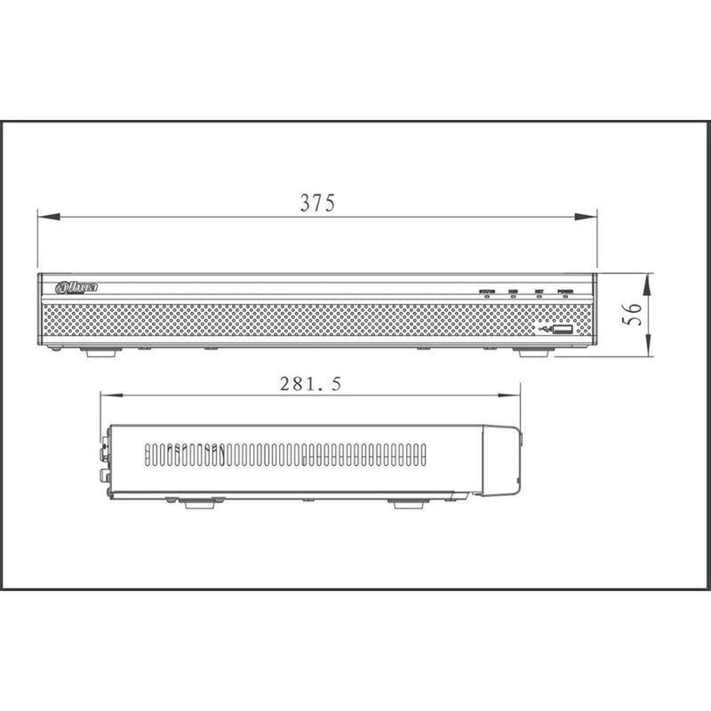 Nvr Dahua/16 Canales Ip/4k/h265 /h264/8mp/dhi-nvr4216-4ks2