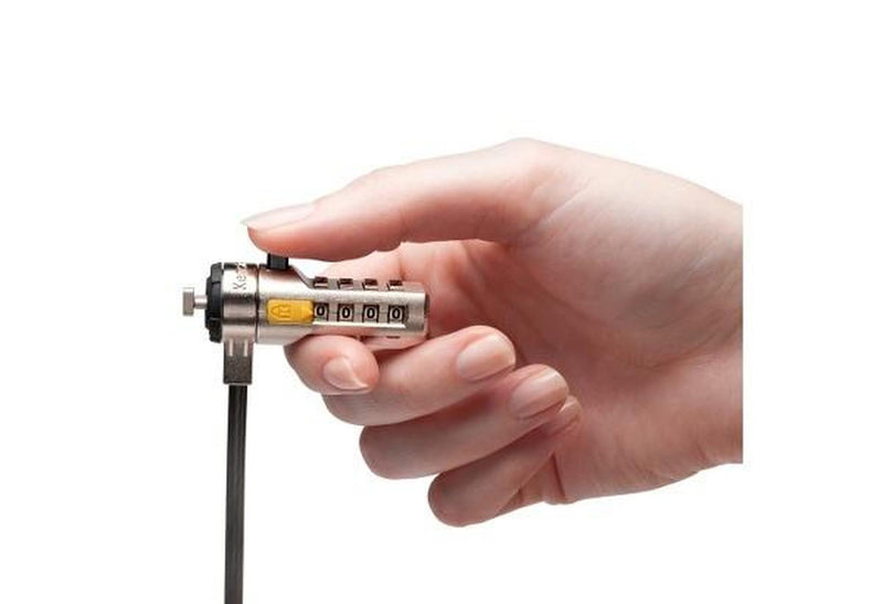 Candado de Combinación para Laptops1.8 Metros,Negro/Amarillo