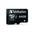 Memoria Flash Verbatim, 64GB microSDHC Clase 10, con Adaptador