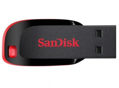 Memoria USB SanDisk Cruzer Blade CZ50, 16GB, USB 2.0, Negro/Rojo