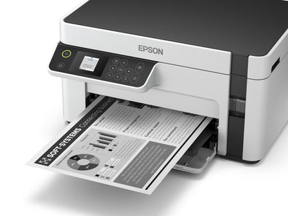 Impresora multifunción Epson EcoTank M2120 con wifi blanca