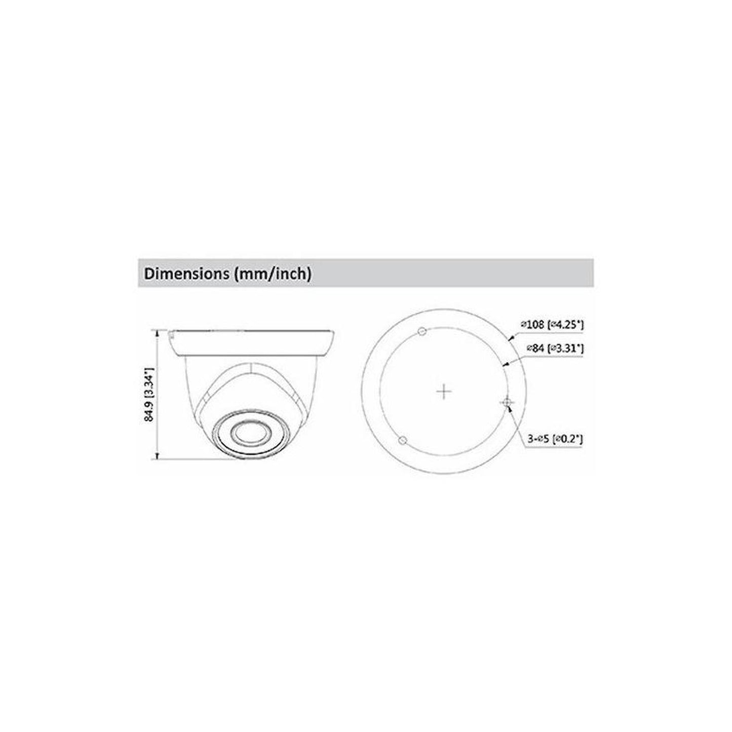 Cámara Dahua Ip Domo 2 Mp/ Lente2.8mm/104°/ipc Hdw1230s-s4