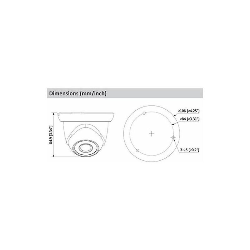 Cámara Dahua Ip Domo 2 Mp/ Lente2.8mm/104°/ipc Hdw1230s-s4