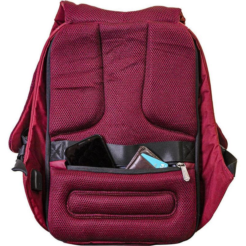 Mochila Backpack Skypeak Antirrobo Roja de 15,6" con funda repelente al agua y puerto USB de carga.
