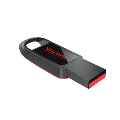 Memoria USB SanDisk Cruzer Spark, 16GB, USB 2.0, Negro/Rojo