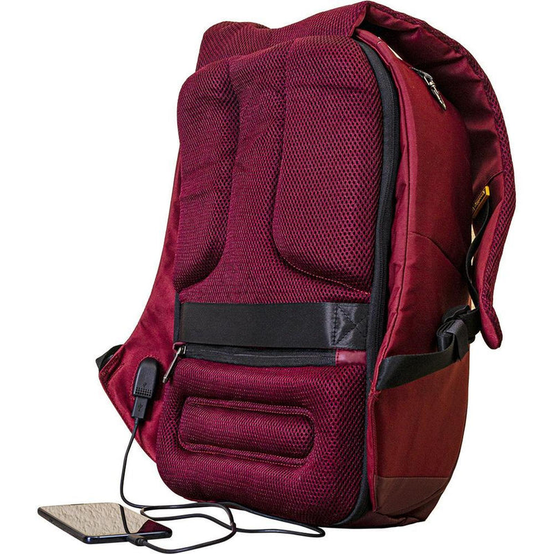 Mochila Backpack Skypeak Antirrobo Roja de 15,6" con funda repelente al agua y puerto USB de carga.