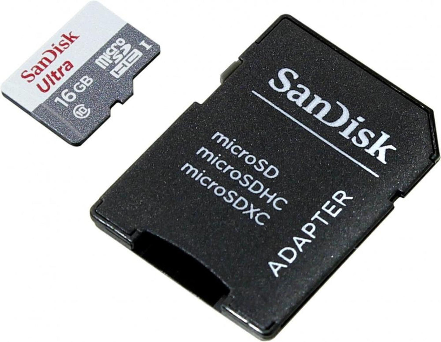 Memoria Flash SanDisk Ultra, 16GB MicroSDHC UHS-I Clase 10, con Adaptador