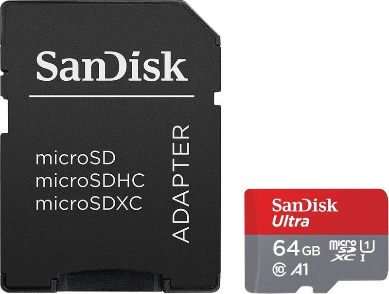 Memoria Flash SanDisk Ultra A1, 64GB MicroSDXC Clase 10, con Adaptador