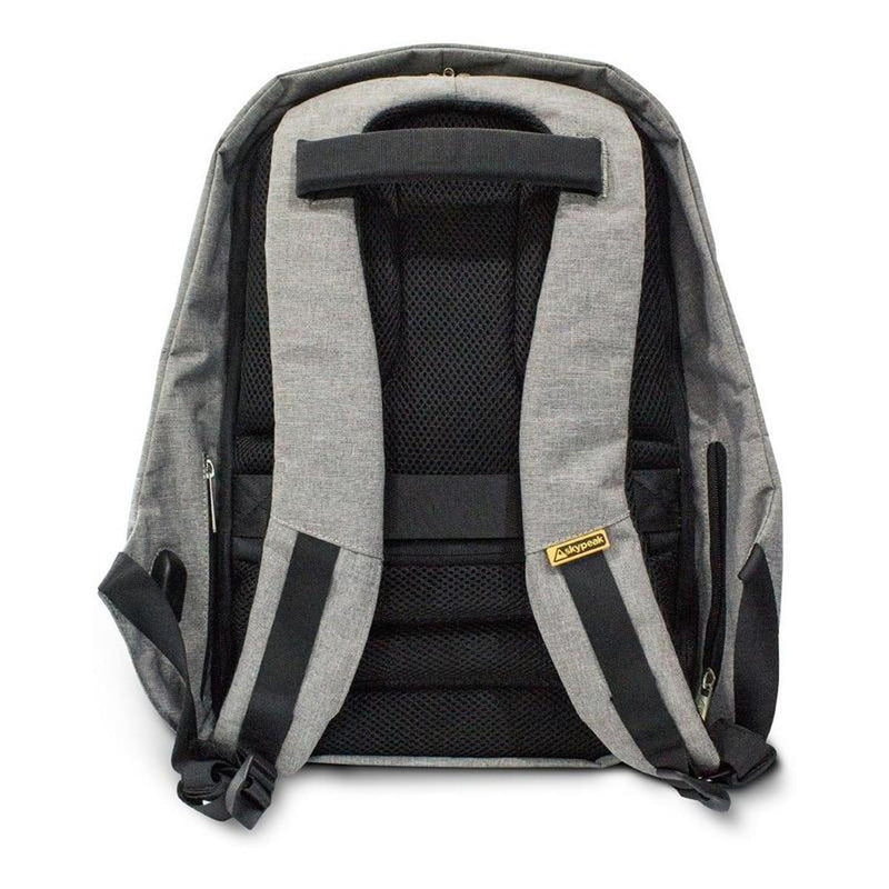 Mochila Antirrobo Skypeak Gris Para Laptop 15 Funda Lluvia