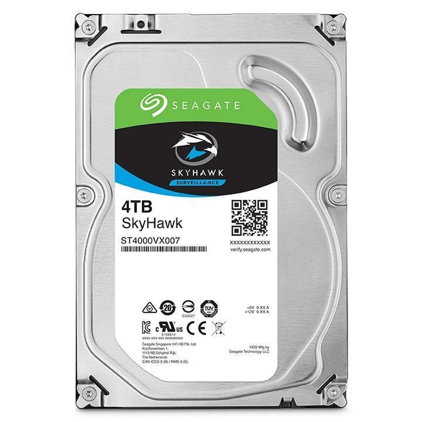 Disco Duro para Videovigilancia Seagate SkyHawk 3.5'', 4TB, SATA III, 6 Gbit/s, 64MB Cache