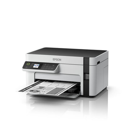 Impresora multifunción Epson EcoTank M2120 con wifi blanca