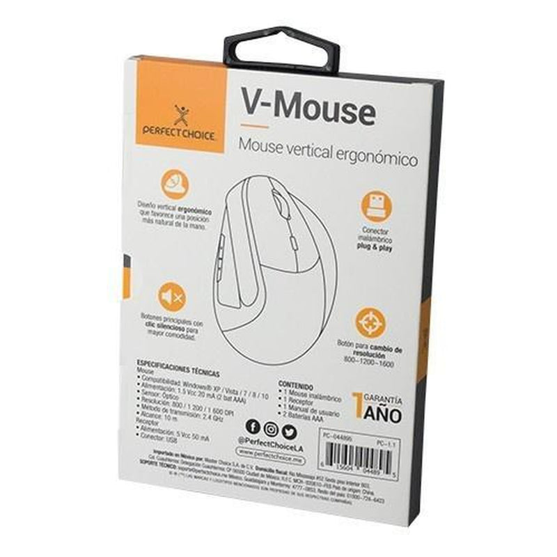 Mouse Perfect Choice Óptico PC-044895, RF Inalámbrico, 1600DPI, Negro