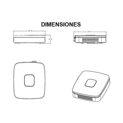 Dvr Dahua/4 Canales/1080p/6tb/h265+/dh-xvr4104c-x1 (black)