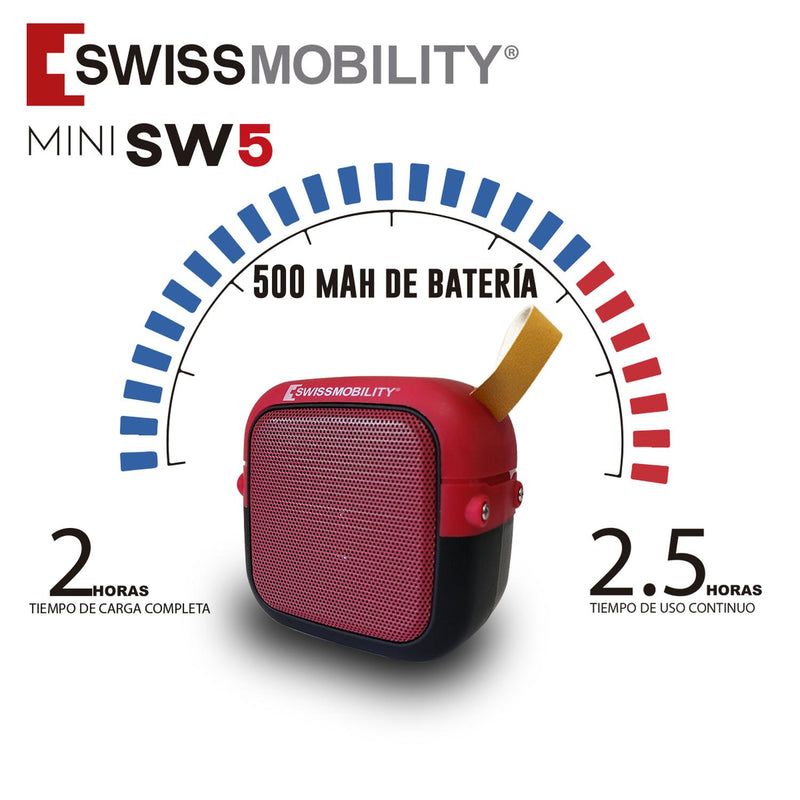 Kit 2 Bocinas Swissmobility Bluetooth Mini, Audio En Estereo