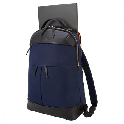 Targus Mochila de Polipiel/Nylon Newport para Laptop 15'', Azul Marino