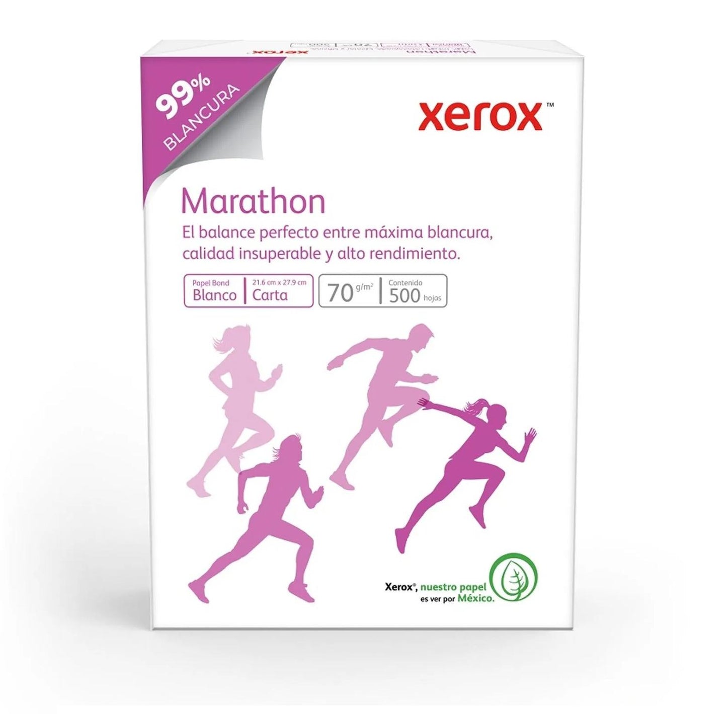 Papel Bond Xerox Marathon Carta 70 g/m² caja con 5000 hojas