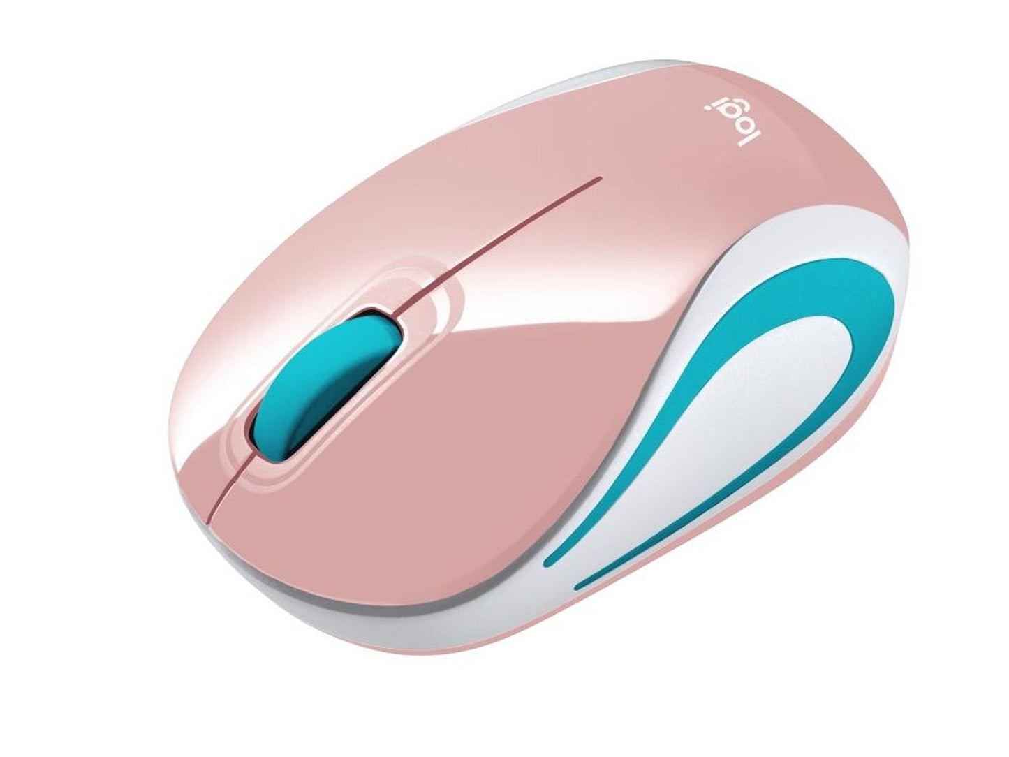 Mini Mouse Logitech Óptico M187, Inalámbrico, USB, 1000DPI Rosa