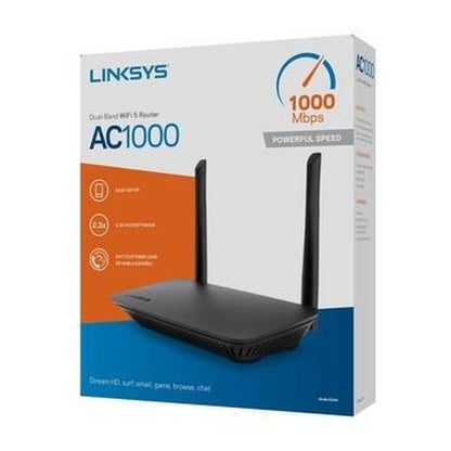 Router Linksys Ethernet AC1000, Inalámbrico, 1000Mbit/s, 4 Puertos RJ-45, 2.4GHz/5GHz, 2 Antenas Ext