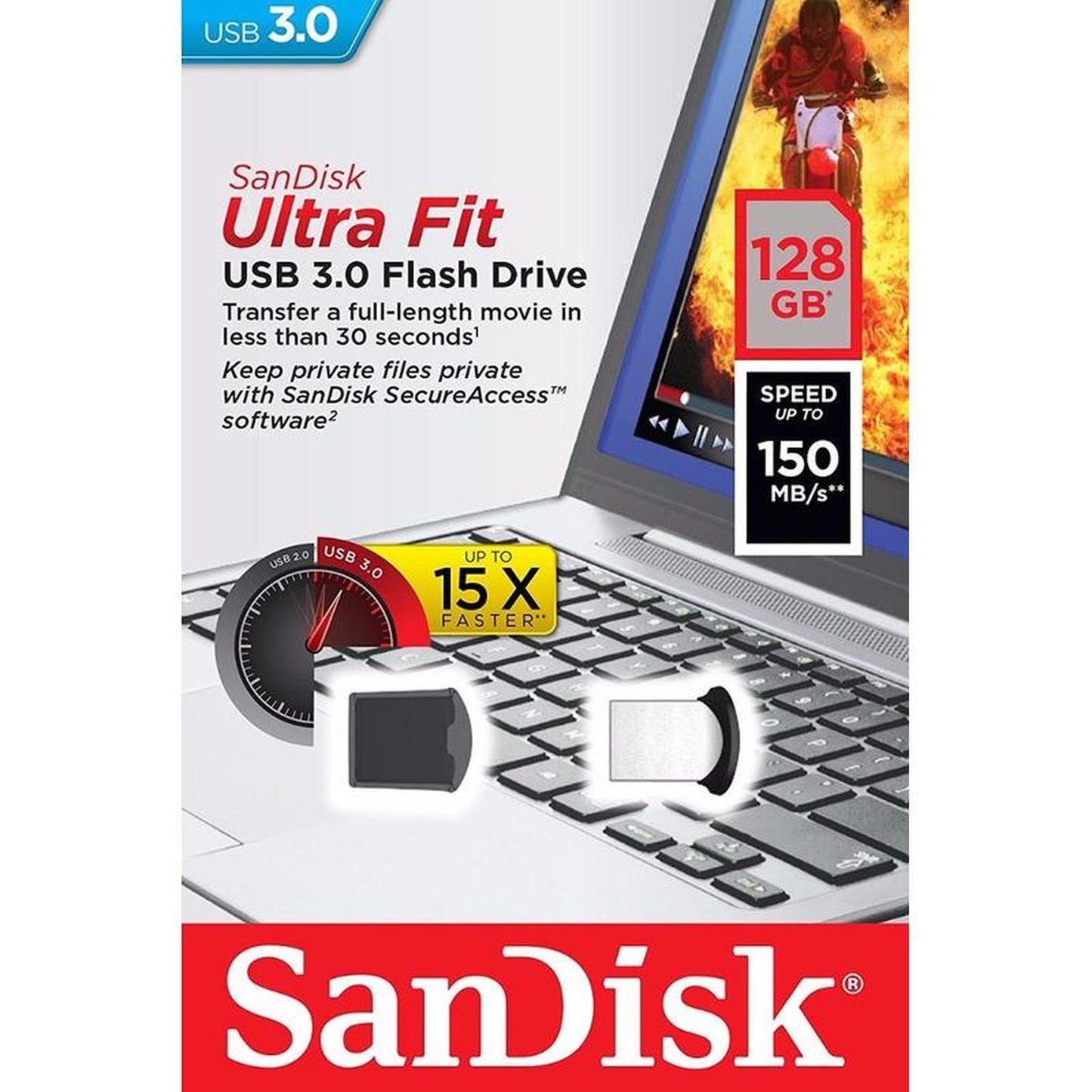 Memoria Usb 128gb Mini Sandisk Sdcz43-128g-gam46
